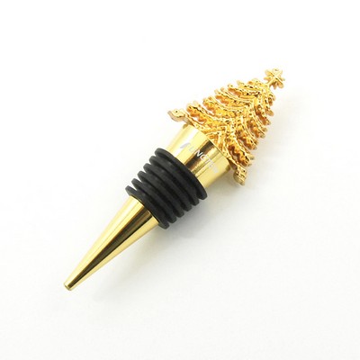 Gold Christmas Tree Shape Wine Stopper