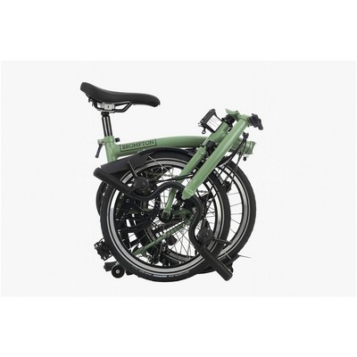 Brompton C Line Explore Mid Folding Bike - Matcha Green