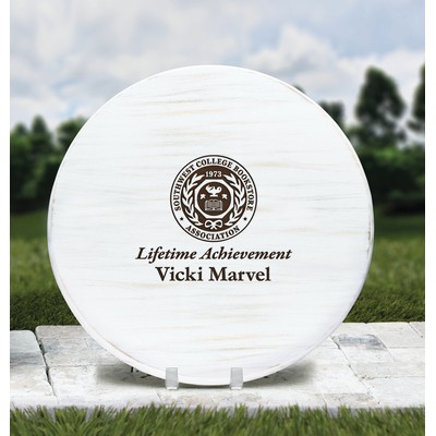 White Grand Acacia Round Board