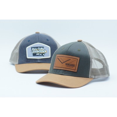 Outdoor Cap HPD-615M Premium Rugged Trucker Cap with Patch of Choice