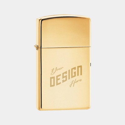 Zippo® Slim High Polish Brass Windproof Lighter