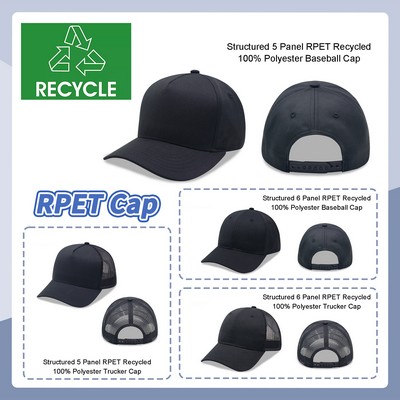 Recycled Baseball Cap 5 Panels Snapback Constructed