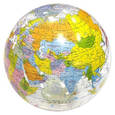 24" Inflatable Globe Beach Ball