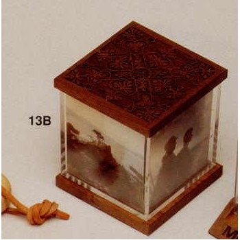 1.1"x4.1"x5-1/2" Walnut Box Insert Photo Cube (13b)