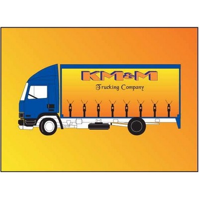 Commercial Truck Rectangle Metal Photo Magnet (2"x3")