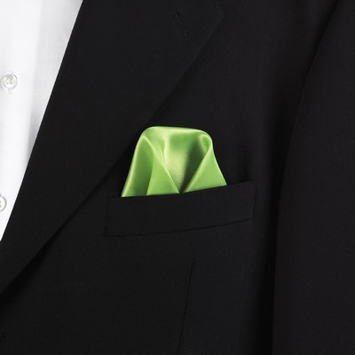 Lime Green Polyester Pocket Square