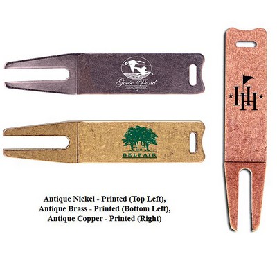 Classic Bent Fork Divot Tool (Pad Printed)