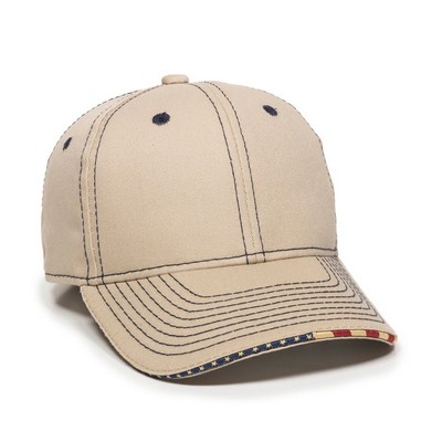 Structured Twill w/Flag Sandwich Visor