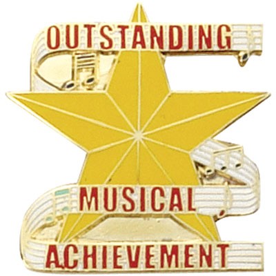 1" Outstanding Musical Achievement Clutch Back Pin