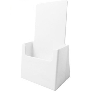 Slant Back White Brochure Holders (Fits 4"w x 9"h inserts)