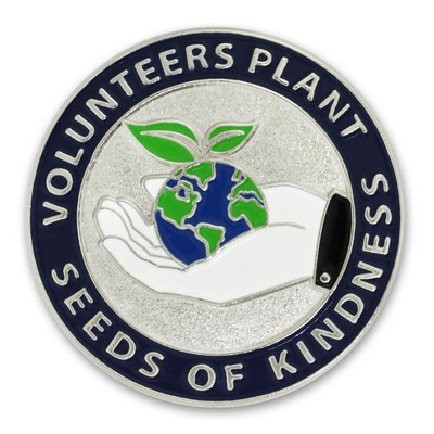 Volunteers Plant Kindness Pin