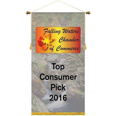 26" x 48" Podium Banner, Straight Cut/ with Fringe