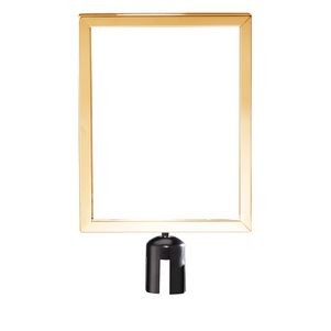 Brass Vertical Sign Frame W/ Brass Post Belt Top Adapter