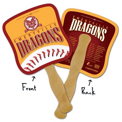 Mini Hand Fan - 5.25x5.5 Laminated - 14 pt.