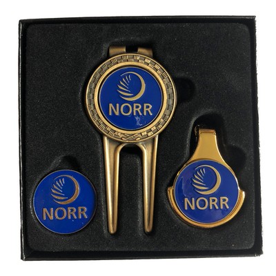 Checkerboard Divot Tool Gift Set w/ Money Clip, Marker Caddy™ & Extra Ball Marker