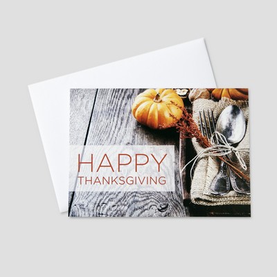 Harvest Table Thanksgiving Greeting Card