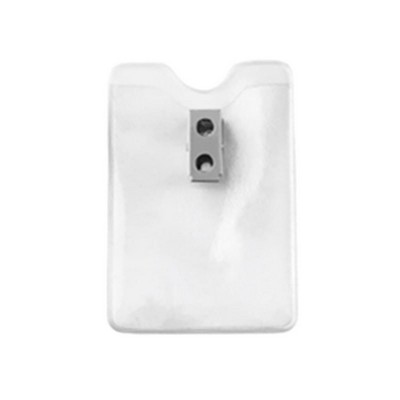 Vertical Top Load Badge Holder w/2 Hole Clip