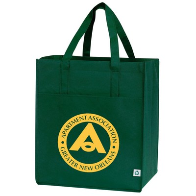 90 GSM Non-Woven Reusable Tote Bag w/ Handles,Drop-in Board