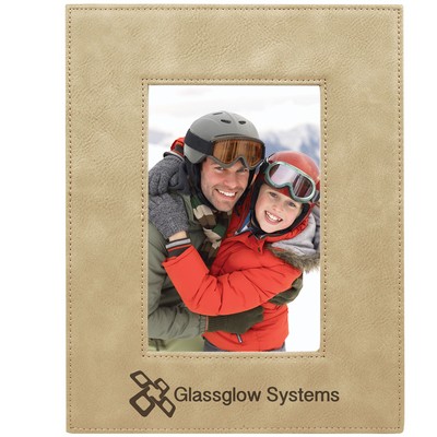 Leatherette 4 x 6 Photo Frame - Light Brown