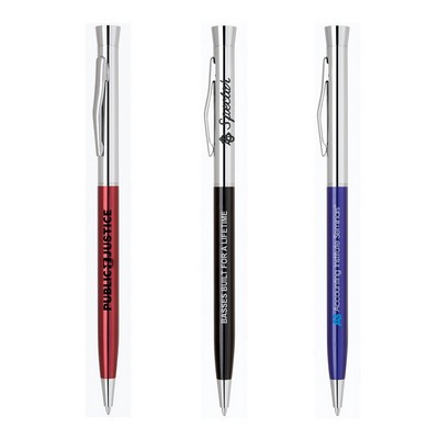 Slim Metal Twist Action Ballpoint Pen