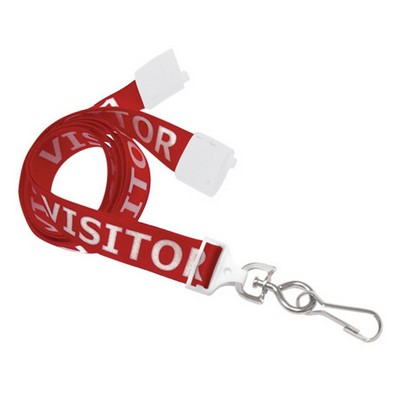 5/8" Visitor Pre-Printed Lanyard