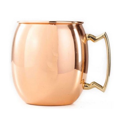 17 Oz. Mirror Polished Copper Plated Stainless Steel Moscow Mule Mug