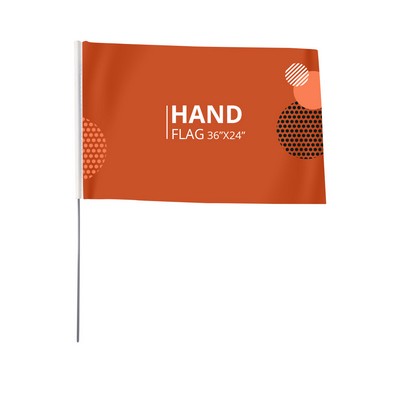 Hand Flag w/Single Sided Package (12"x 8")