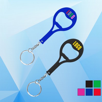 Tennis Racket Shaped Bottle Opener with Key Holder