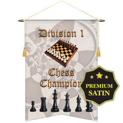 22" x 30" Premium Podium Banner Angle Cut/No Fringe