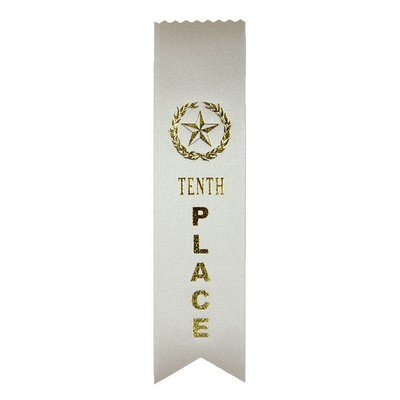 2"x8" 10TH Place Stock Lapel Award Ribbon