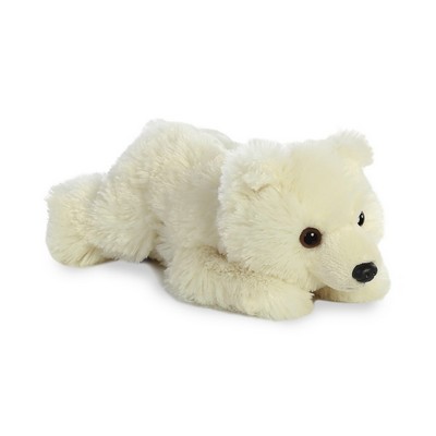 8" Lux Laying Polar Bear Stuffed Animal