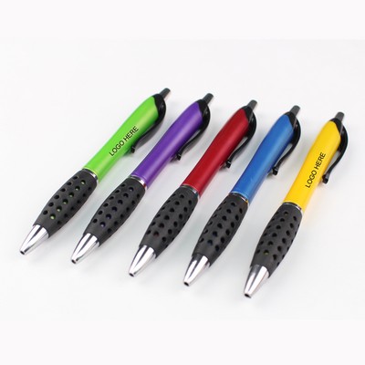 Plastic Pen With Black Gripper