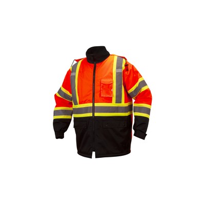 Pyramex Class 3 Hi-Vis X-Back Two-Tone Black Bottom Parka