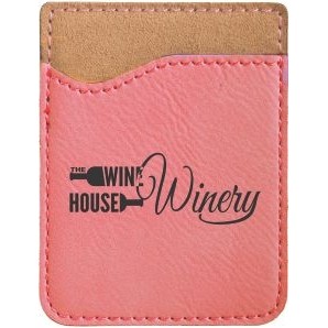 Pink Leatherette Cell Phone Wallet