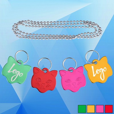 Aluminum Pet Tag w/ Key Holder