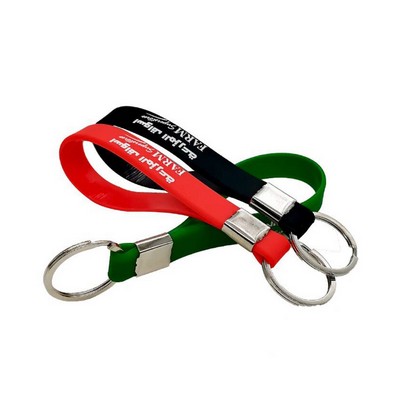 Silicone Wristband with Keyring