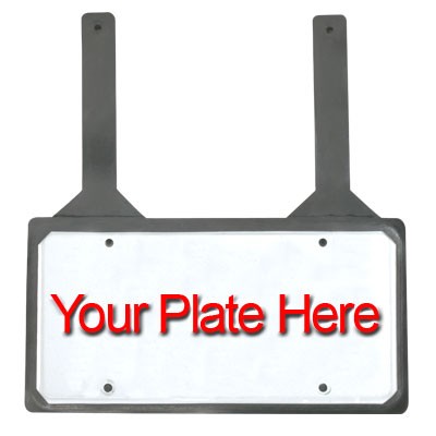 Rubber License Plate Holder w/Straps