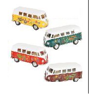 5" Pull Back Volkswagen Flower Power Bus