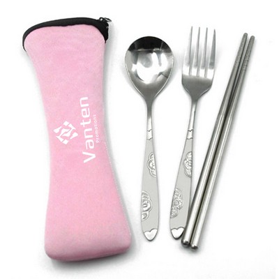 Travel Cutlery Set w/Neoprene Case