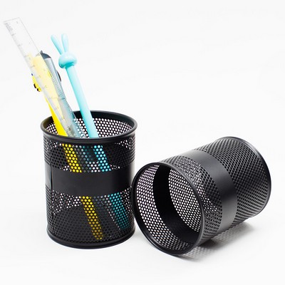 Metal Mesh Pencil Cup