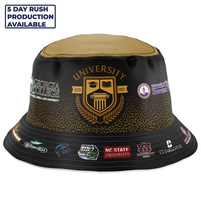 Polyester Twill Sublimation Single-Sided Bucket Hat