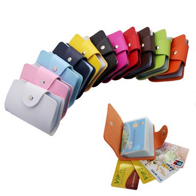 24 Slots Pu Cards Holder