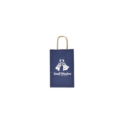 Solid Tint on Kraft Navy Blue Bag (5.25"x3.5"x8.875")