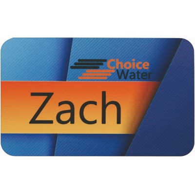 3" x 2" White Sublimatable UVSub Aluminum Name Badge with Radius Corners