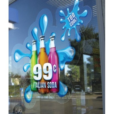 8 Mil Full Color Clear Window Cling Decal (24"x24")