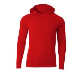 Youth Cooling Performance Long Sleeve Raglan Hooded Tee