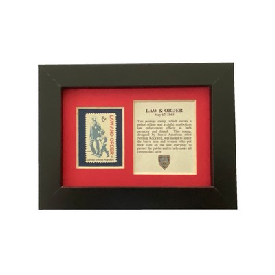 Framed Stamp Gift/Award Celebrating Police Officers