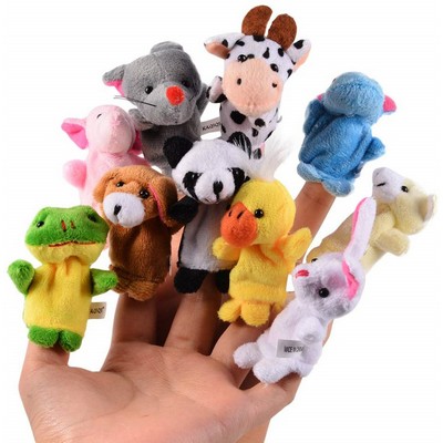 Velvet Cute Animal Style Finger Puppets for Kids