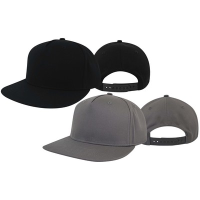 Synthetic Linen Flat Bill Cap