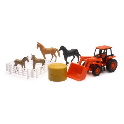 Kubota® Farm Tractor W/Horses Set